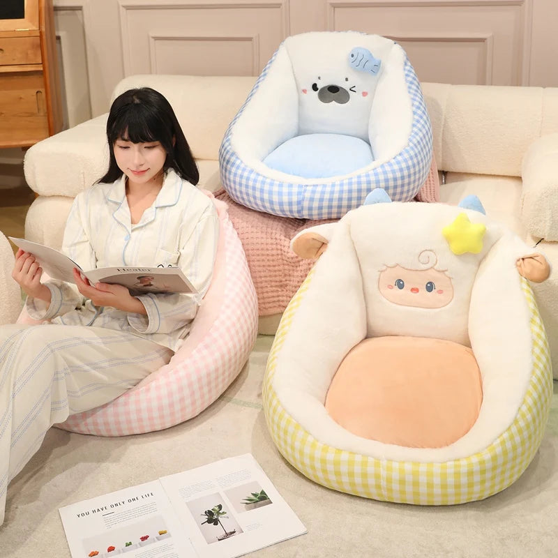 Adult Animal Futon Cushion Soft Pad For Bedroom Bay Window Sofa Living Room Office Comfort Pillow